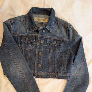 Dark Cropped Denim Jacket